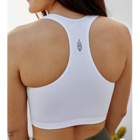 FP Movement Free Throw Crop Tank Top Brushed Pistachio Small Ribbed Racerback S - Picture 10 of 13